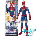 Marvel Avengers Titan Hero Екшън фигура Captain Marvel с Power FX порт E7875